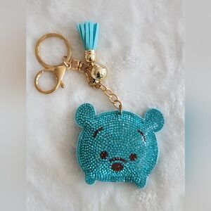 Winnie The Pooh Blue Bear Keychain Bag Charn